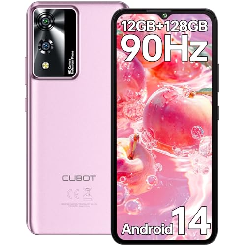 CUBOT A10 Telefones celulares livres Android 14, 12 GB (4 8) + 128 GB/1 TB telemóvel, 6,56" HD+/90 Hz, câmara 48 MP + 16 MP móvel, bateria de 5100 mAh, 4G Dual SIM Smartphone, Octa-Cor-DDD ace