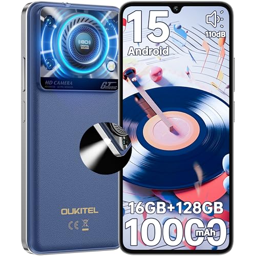 OUKITEL C60 Telemóvel livre Android 15-16 GB + 128 GB/1TB bateria 10000 mAh 6,88 ecrã HD 90 Hz smartphones 110 db 120 LM Smartphone, 4G Dual SIM/peso 298 g/OTGG. /GPS/F. Impressão/Face ID