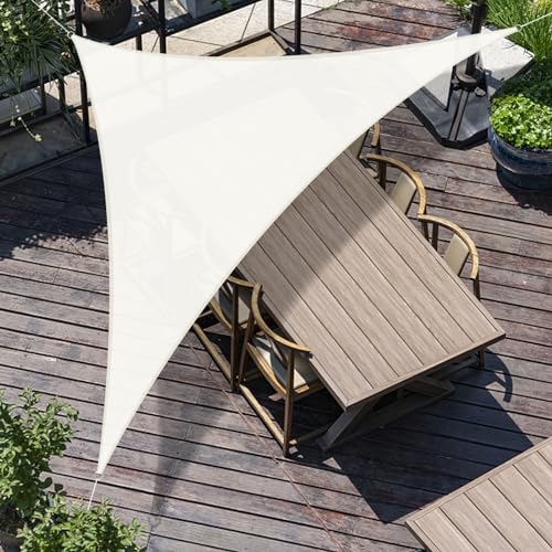 SUNNY GUARD Toldo solar, 3 x 3 x 4,25 m, HDPE, respirável, proteção UV para pátio, jardim, exteriores, terraço, cor creme
