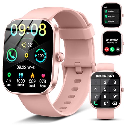 Relógio inteligente homem mulher, 1,91" Smartwatch com chamadas Bluetooth, 110 modos desportivos pulseira atividade, pulsómetro, monitor de sono, podómetro, smart watch impermeável IP68 para Android