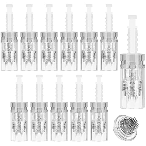 LOPHE Agulhas Dermapen 36 pontas, 12 peças agulhas Dermapen para Electric Microneedling Pen, micro agulhas para substituição pontas de dormir pen, microneedling agulhas Dermapen