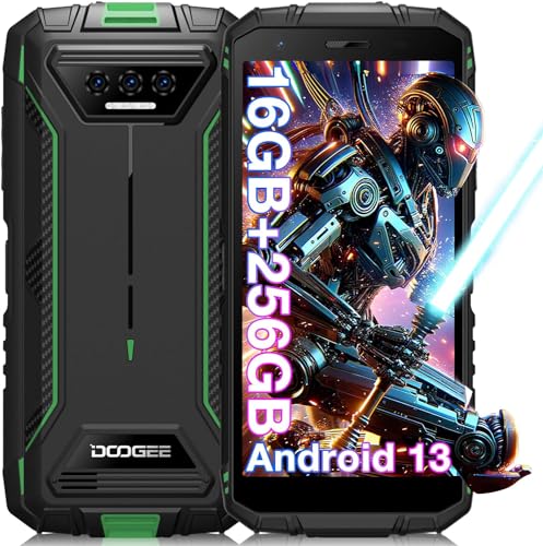 DOOGEE S41 MAX (2024) telemóvel resistente 16 GB + 256 GB (TF 1TB), 5,5'' HD + 6300 mAh Android 13 telemóvel todo-o-o-o-o-o-terreno, fotografia de 360º câmara de 13 MP telemóvel duplo