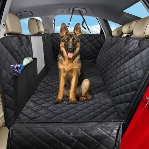 4 em 1 capa de carro para cães assento traseiro, cobertura de assentos com janela protetor lateral, impermeável antiderrapante, SUV, camiões (137 x 147 cm)