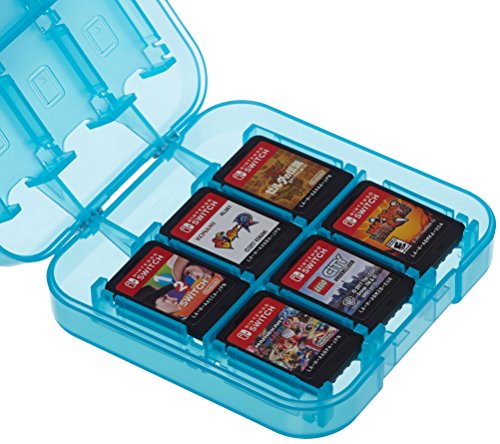 Amazon Basics Funda para almacenamiento de juegos, para Nintendo Switch - Azul