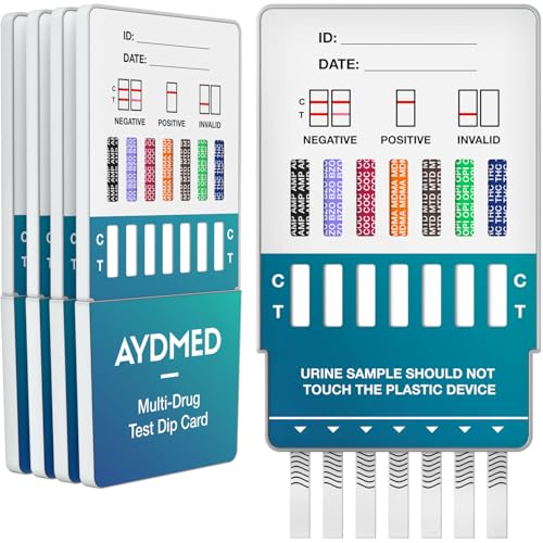 5 x AYDMED Test 7 em 1 | Testes de para autodiagnóstico de urina, teste de para cocaína, opiáceos, metadona, anfetaminas, canábis e benzodiazepinas