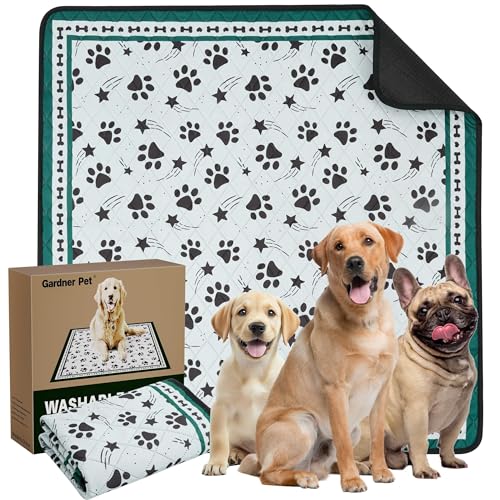Gardner Pet Laváveis para cães 182 x 182 cm, 1 peça, super absorvente reutilizável, lavável na máquina, rede para cães, gatos, coelhos, patos, cachorros e outros animais de estimação