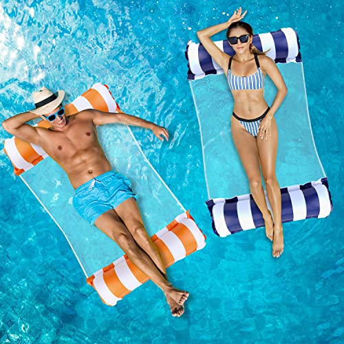 Arbolisse Tapete de piscina para adultos, 2 peças rede de água colchão piscina insuflável, 4 em 1 insufláveis para piscina