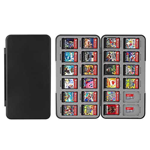 Vicloon Estuche de Almacenamiento de Juegos,24 Cartuchos Estuche de Almacenamiento Portátil,Funda de Tarjetas de Juego para Nintendo Switch