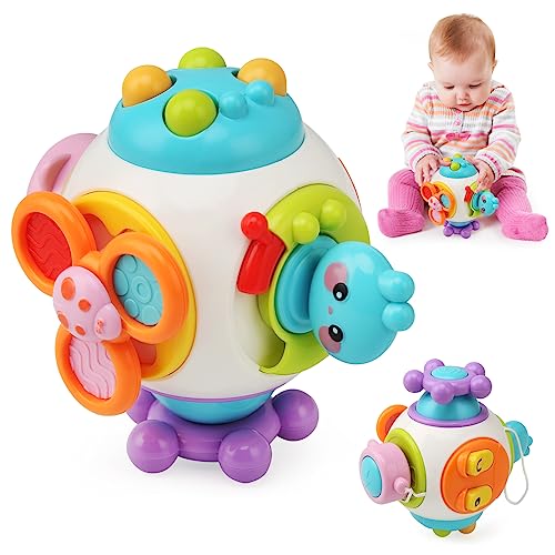 LEADSTAR Brinquedos para crianças 12 anos, 6 em 1 Jeux Montessori Busy Board Cubos, jogos de atividade sensoriais e educativos, presente para aniversário de Natal para meninos e meninas (A)