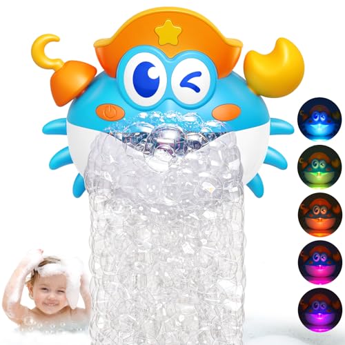 iKidiki Brinquedos banheira bebé 1-5 anos, caranguejo brinquedo casa de banho bebé brinquedos meninos menina 1-5 anos de máquina bolhas de banho bebé presente menino menina 1-5 anos brinquedos bebés 6