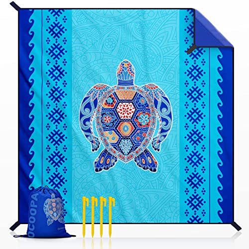 OCOOPA Cobertor de praia impermeável e à prova de areia, grande 210 x 200 cm, macio e durável, livre de areia, leve e portátil, viagens de campismo, férias na praia, S08