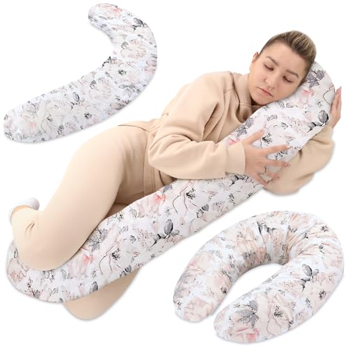 Totsy Baby Almofada de amamentação e gravidez de 190 cm, almofada para dormir de lado, descanso e relaxamento, ideal para futuras mães, forma em C