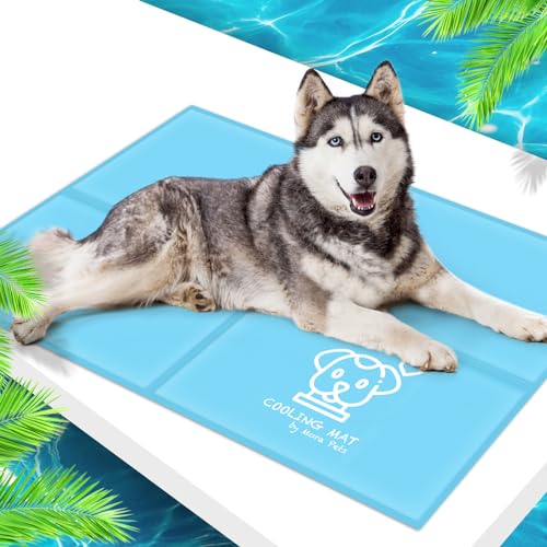 Pawtasy Cama refrescante cão cobertor refrigerante gatos cama fria para cães verão tapete refrigerante tapete ideal para animais de estimação extra grande, XXL 120 x 80 cm