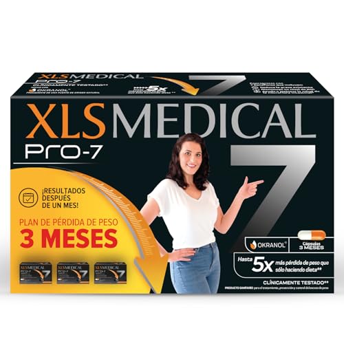 XLS Medical Pro7 Pack de 3 meses de tratamento (540 comprimidos). Origem natural. Perde até 5 vezes mais peso do que apenas fazendo dieta