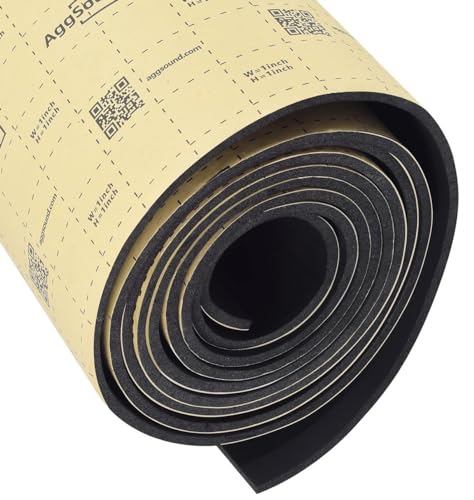 AggSound 2 rolos almofada térmica automotiva de 4 mm 420 × 40 cm auto-adesiva | almofada insonorizada | isolamento de automóveis (3,34pouces)