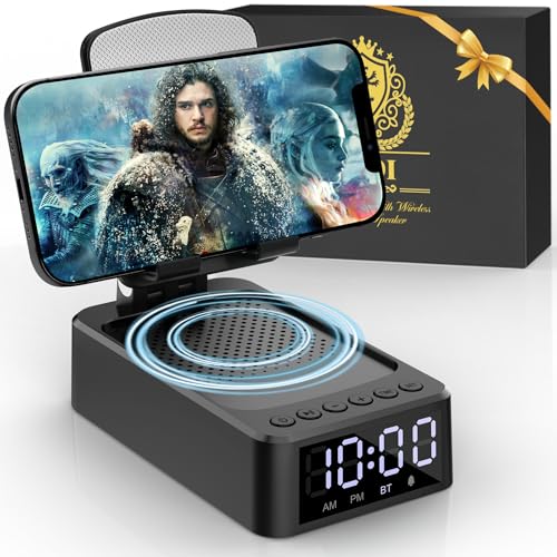 ZOOI Presentes originais para homem, presentes para homem, presente de aniversário para homem, presentes de Natal originais, amigo invisível, Gadgets técnicos, altifalante Bluetooth com suporte para