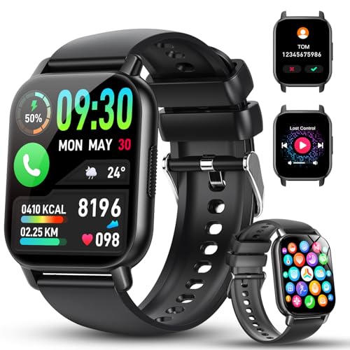 Relógio inteligente para mulher e homem, 1,85" HD Smartwatch com chamadas e mostradores Bluetooth, 112 modos desportivos relógios inteligentes, IP68 relógio desportivo que medir caríaco, sonho para
