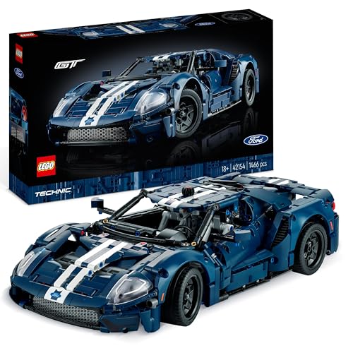 LEGO Technic Ford GT 2022, Maquete para construção para adultos, modelo de carro em escala 1:12, edição colecionável, réplica com características 42154
