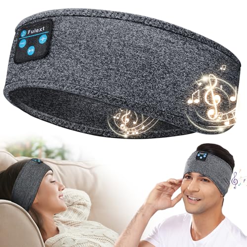 Fulext Auriculares Bluetooth para dormir, faixa de cabeça macia, elástica, confortável, diadema Bluetooth, para homens, mulheres, adolescentes, Natal, pai, dia da mãe, aniversário