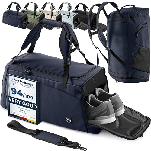 Saco desportivo fitness mochila função e compartimento para sapatos: Separado seco e húmido | 40/60 L desportivo viagem ginásio natação fim de semana viagem Duffle Bag bagagem mão | homem mulher