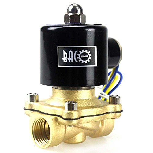 BACOENG DC 12 V 1/2" válvula solenóide elétrica latão Solenoid Valve para água ar óleo NC