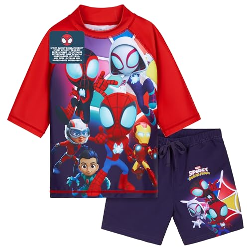 Get Trend Conjunto de fato de banho para menino fato de banho de natação adolescente conjunto de banho 2 peças com t-shirt e calções