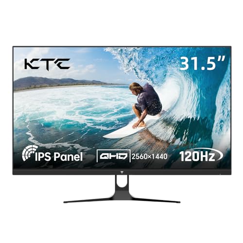 KTC Monitor de 32 polegadas QHD | 2K@120Hz (OC), branco, painel IPS, RUNFALE<2, 99% sRGB, 85% DCI-P3, VESA 100 × 100, luz azul reduzida, HDR10, HDMI, DP | Monitor PC para PC para Escritório, Design