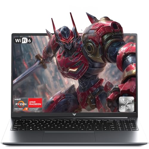 ACEMAGIC 2025 Computador portátil Gaming Ryzen 7 7735HS (até 4,75 GHz) DDR5 16 GB RAM 512 GB SSD 4800 Mhz Extensões 4 TB carcaça de metal, 1200FHD, retroiluminado, WiFi 6, BT5.2, tipo C, Jogos