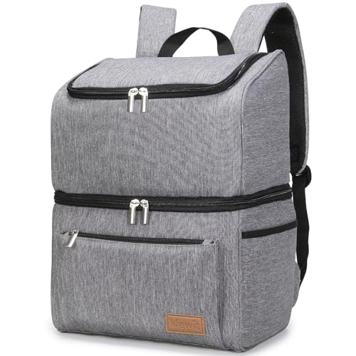 Lifewit Mochila frigorífico 24 l (30 latas), mochila térmica grande, frigorífico portátil porta-alimentos com dupla impermeabilidade, Cooler Bag para piquenique/praia/churrasco/trabalho/viagens