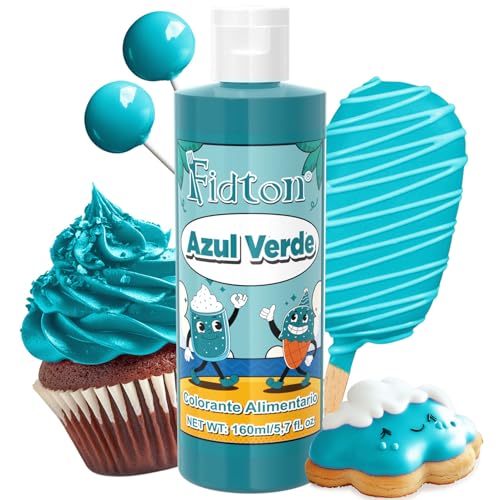 Corante alimentar 160 ml - grande capacidade corantes alimentares substituição altamente concentrada para decoração de bolos, cor alimentar para Fondant cores, Macarrão - azul verde