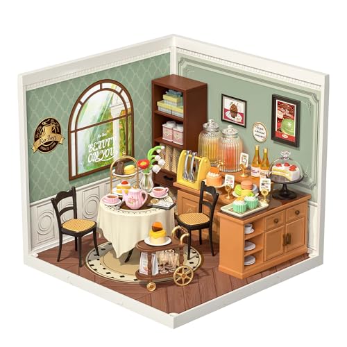 Rolife Casa de bonecas DIY super mundo série casas em miniatura kits casacos com acessórios passatempos das mulheres presente de aniversário para crianças adultos (Sweet Sips Tea)