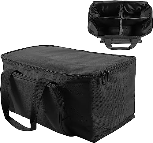 HOLDLAMP Saco de PVC impermeável preto para 4 peças 36 LED par com fecho de correr de duplo guia, DJ par bolsa estojo de transporte fundo antiderrapante