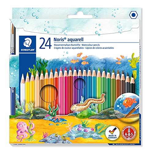 STAEDTLER -Noris Club aquarell 10 Estojo com 24 lápis, multicolorido, (144 10NC24)
