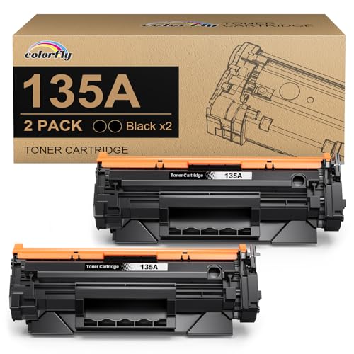 W1350A 135A (com chip) Tonificador de substituição para HP 135A W1350A 135X W1350X Laserjet MFP M234dw M234sdw M234sdn M234dwn M209dwn M234 M209 (Com chip, 2 Preto)
