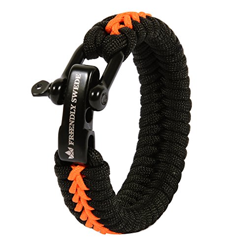 The Friendly Swede Pulseira de sobrevivência, feita de Paracord com microcorda