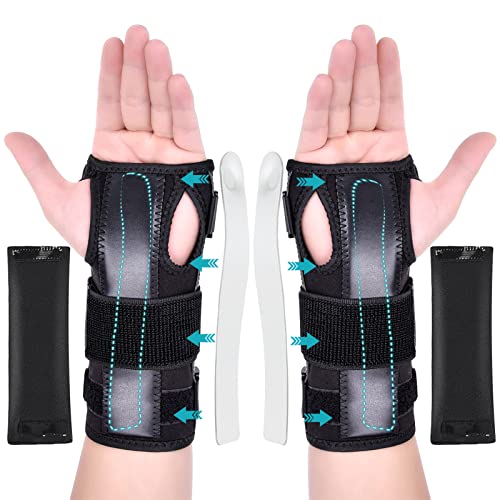 Apasiri Pulseira túnel carpo (2 peças), tala boneca adapta-se à mão direita/esquerda para tendinite, entorse, pulseira ortopédica para homens e mulheres (preto/S)