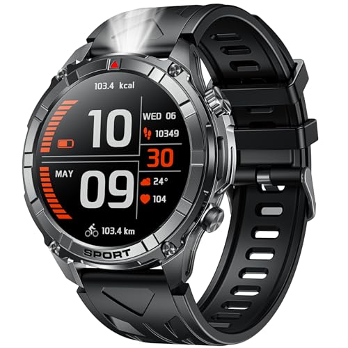 Relógio inteligente homem Smartwatch com chamadas - 1,52" redondo desportivo Smart Watch Men com pulso de pressão arterial 100 modo desportivo pulseira de atividade IP68 impermeável para iPhone