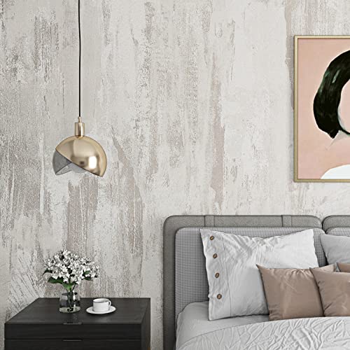 Livelynine 40 cm x 5 m papel de parede quarto cinzento papel de parede de casa de banho impermeável papéis autocolantes paredes cozinha sala de jantar vinil autocolante móveis cinzento cimento vinil