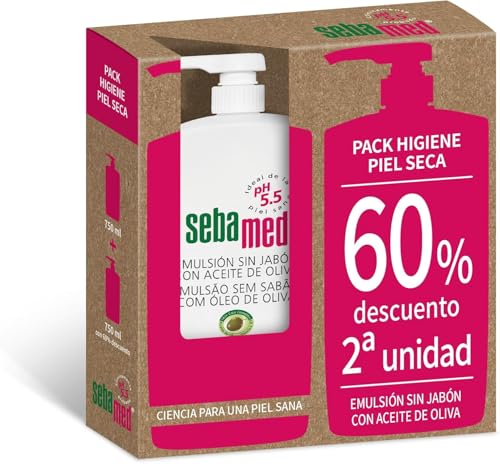 Sebamed Emulsão s/jab com azeite 2 a 10 % - gel de banho para peles secas sensíveis sem sabão, indicado para higiene diária