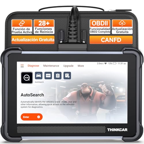 TNIKCAR OBD2 Diagnóstico, ThinkScan 672 OBD2 diagnóstico diagnóstico todos os sistemas e 28 funções de reinicialização/controlo bi-direcional/codificação ECU/função de teste ativo/CANFD