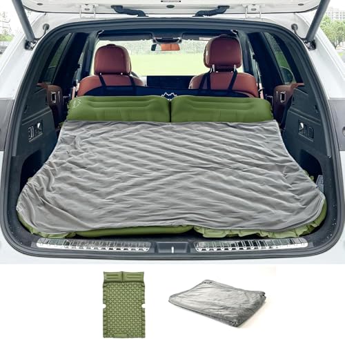 Cama de carro insuflável colchão carro SUV colchão ar 2 pessoas cama ar para viajar colchão campismo auto-insuflável esteira para dormir com bomba de pé e almofada cama insuflável 183 * 13 * 7 cm