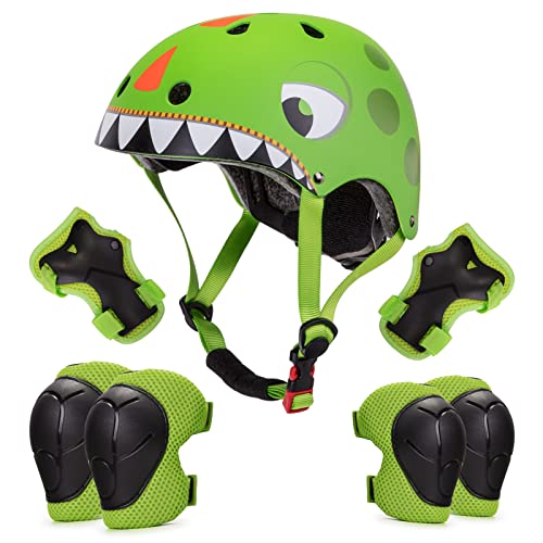 Capacete de bicicleta para crianças, capacetes infantis proteção de cabeça de segurança de desenhos animados para crianças de 2 a 5 anos peso leve respirável para scooter / patinagem/rolo Blading