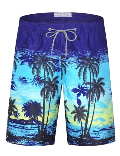 APTRO Calções de banho para homem curto roupa para homem secagem rápida natação surf com forro havaiano férias tamanhos grandes