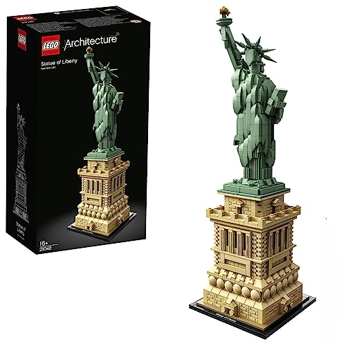 LEGO Architecture estátua da liberdade de Nova York, casaco para construção para adultos e adolescentes, decoração de casa e escritório, ideia de presente para homens e mulheres 21042
