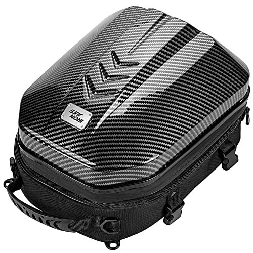 Grapelet Saco traseiro impermeável para motociclo, saco de bagagem de plástico ABS, rígido, com espaço de armazenamento expansível, 24 L - 35 L