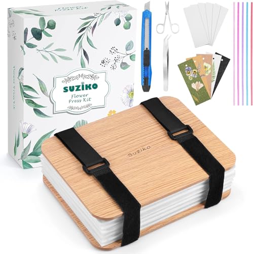 Suziko Kit profissional de imprensa de flores - kit de imprensa de flores de 6 camadas, 16 x 21 cm, para adultos e crianças, um ótimo presente para amantes de artes e artesanato
