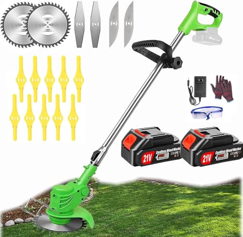 Desboçador de bateria, desboçador elétrico, bateria de 21 V (2 baterias de 4,0 A e carregador rápido), máquina de desboçar, corte de 40 minutos