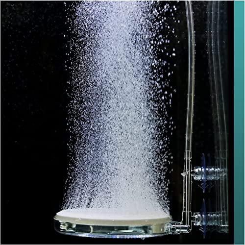 boxtech Conjunto de pedras de ar para aquário, com válvula de controlo, silencioso, difusor superalto para oxigénio dissolvido, deixa bolhas super pequenas para aquário e hidropónica (100 mm)