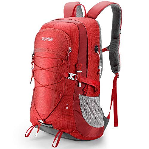 HOMIEE Mochila de caminhada 45 L bolsa de nylon impermeável para caminhadas com bolso para computador portátil adequada para caminhadas passeios desportos ao ar livre estilo único