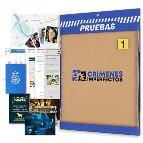 Crímenes Imperfectos - Capa 1: O crime de Los Alamos. Escape Room jogo de tabuleiro para adultos jogo de mistério de detetives, caso sem resolução de , caixa de crime.